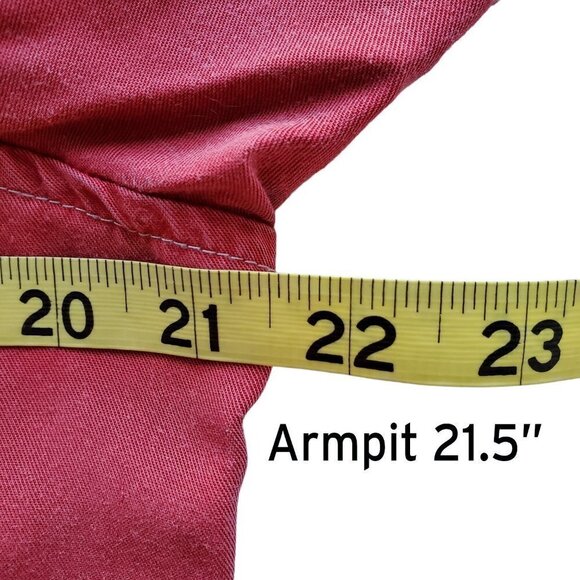 Sigrid Olsen Shacket Red Button Down 100% Tencel Lyocell Long Sleeve Shirt M - Picture 10 of 14